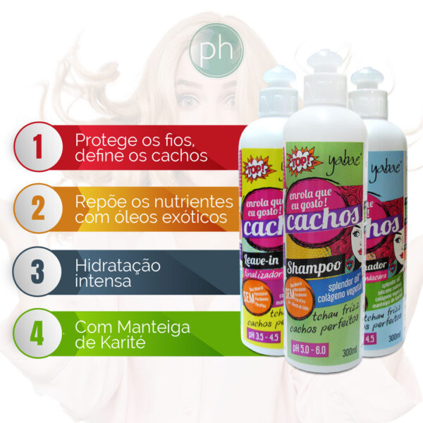 Kit Shampoo + Condicionador + Finalizador Enrola Que Eu Gosto Cachos - Yabae - Image 3