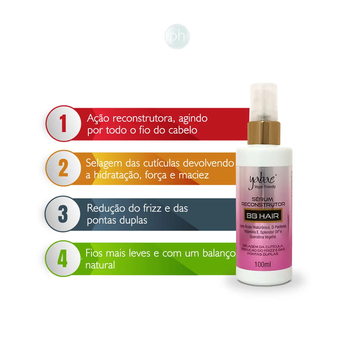 Sérum Reconstrutor BB Hair - Yabae 3 Sérum-Reconstrutor-BB-Hair---BENEFICIOS