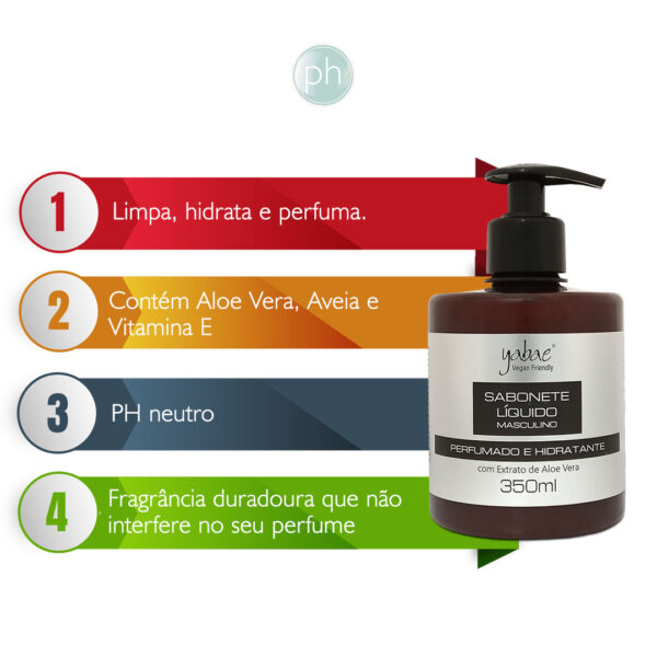 Sabonete Líquido Masculino Perfumado e Hidratante Yabae